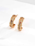 925 sterling silver hoop earrings, front view
