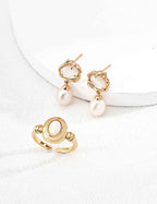 Close-up of 925 sterling silver drop earrings
