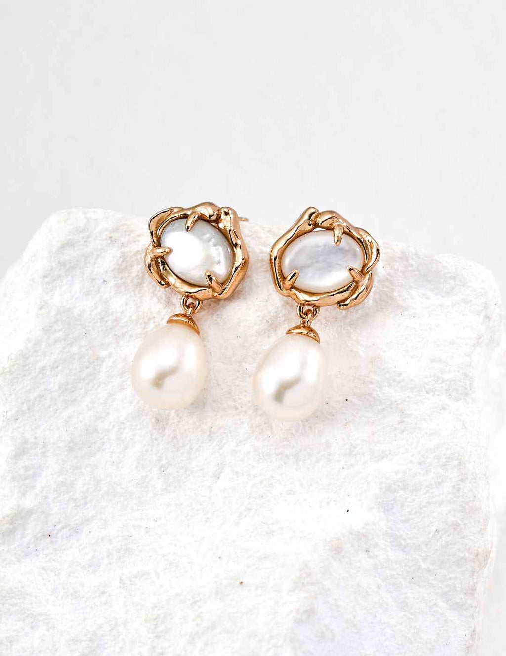 925 sterling silver drop earrings, front view