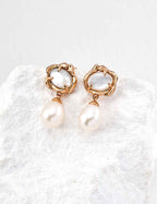 925 sterling silver drop earrings, front view