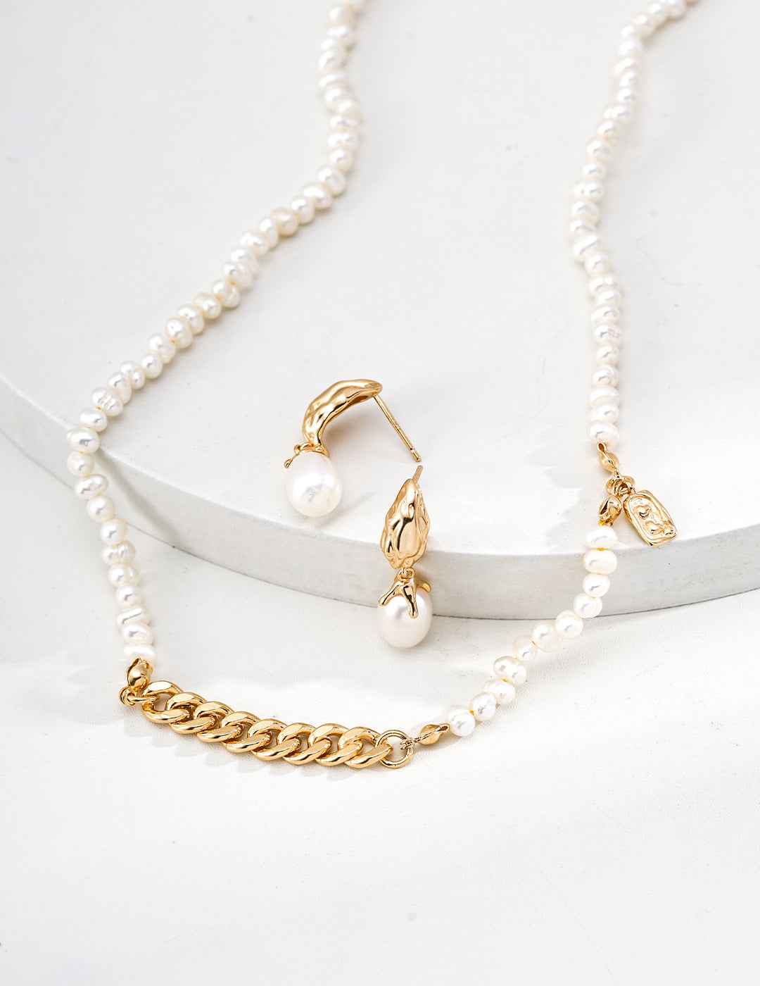 925 sterling silver drop earrings, side view