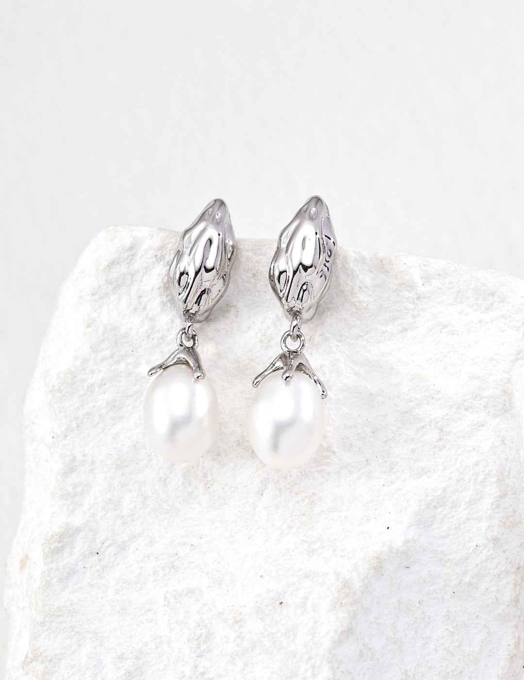 925 sterling silver drop earrings in silver