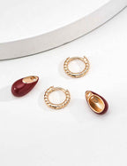 925 sterling silver hoop earrings, side view