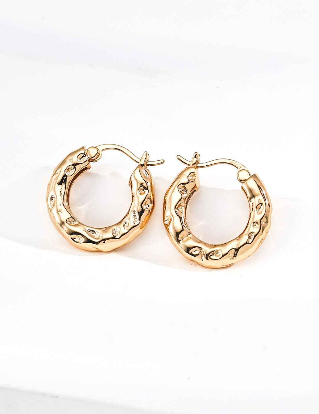 925 sterling silver hoop earrings in vintage gold