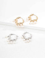 925 sterling silver drop earrings, front view