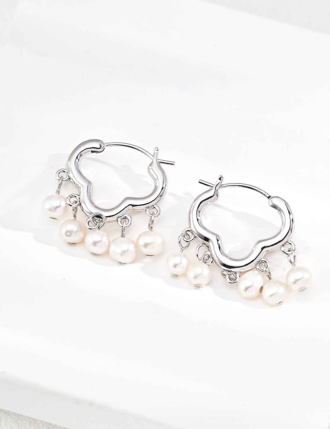 925 sterling silver drop earrings in silver