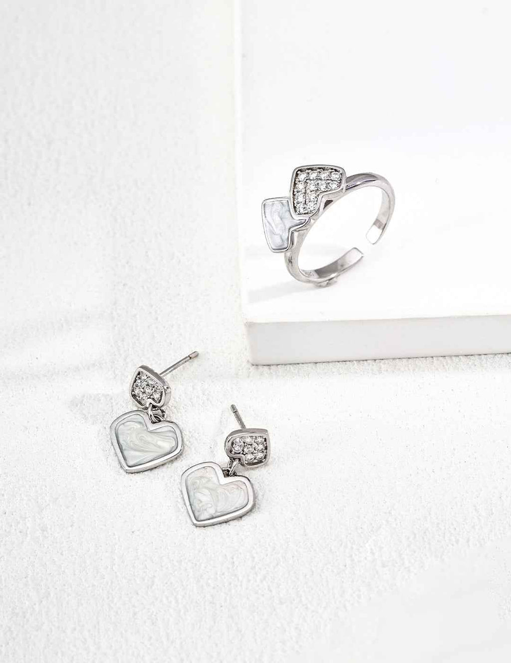925 sterling silver drop earrings, view 6
