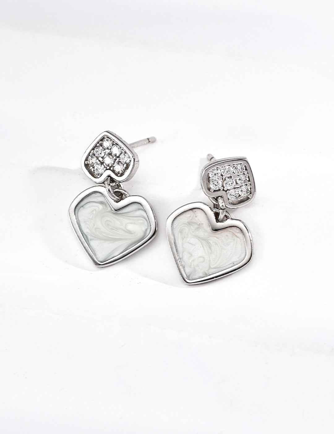 925 sterling silver drop earrings in silver