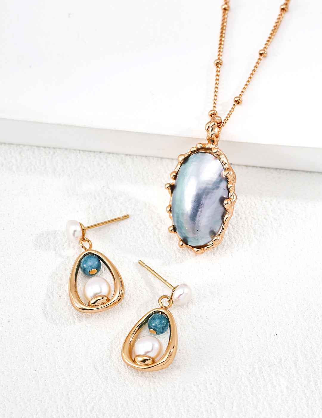 Close-up of 925 sterling silver drop earrings
