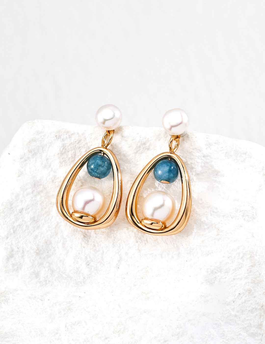 925 sterling silver drop earrings, front view