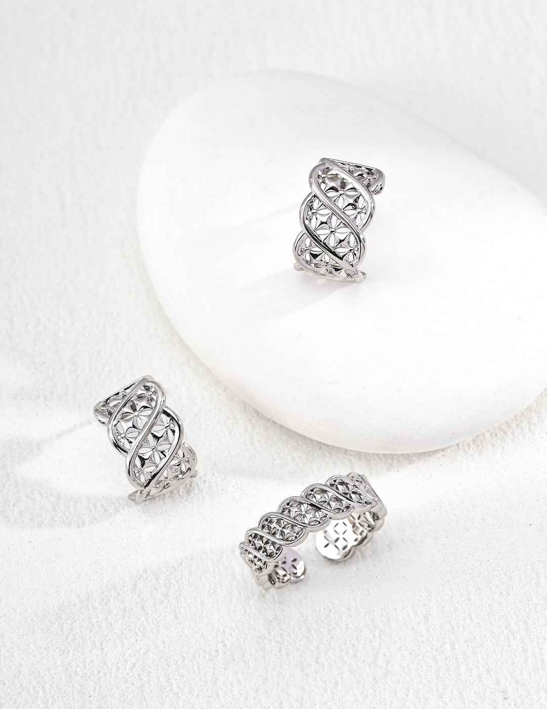 Close-up of 925 sterling silver ring
