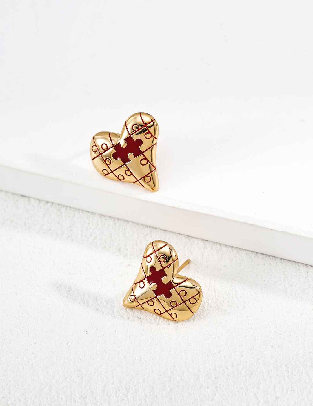 925 sterling silver stud earrings, side view