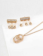 925 sterling silver drop earrings worn on model