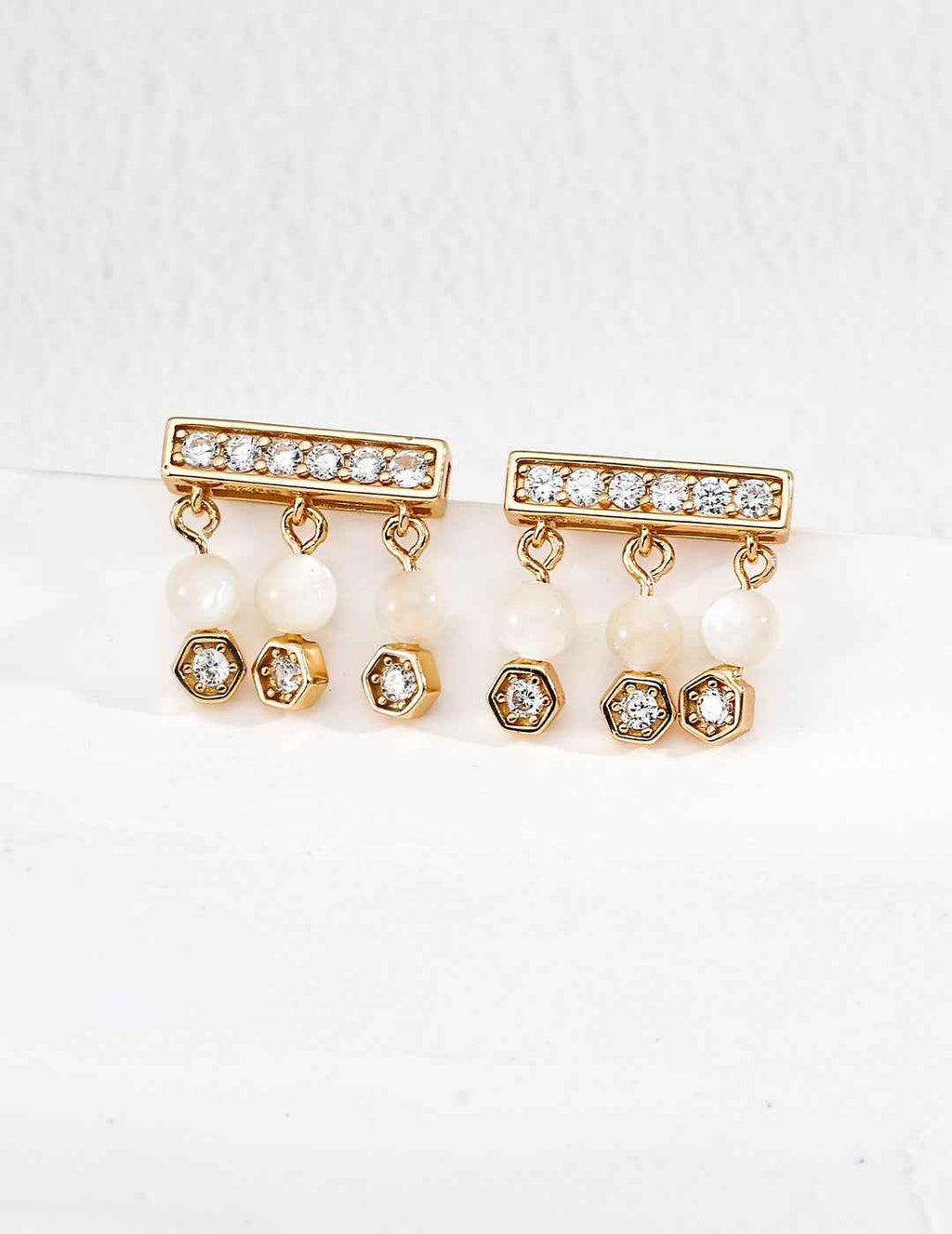 925 sterling silver drop earrings in vintage gold