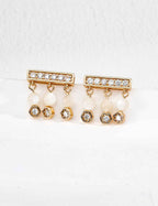 925 sterling silver drop earrings in vintage gold