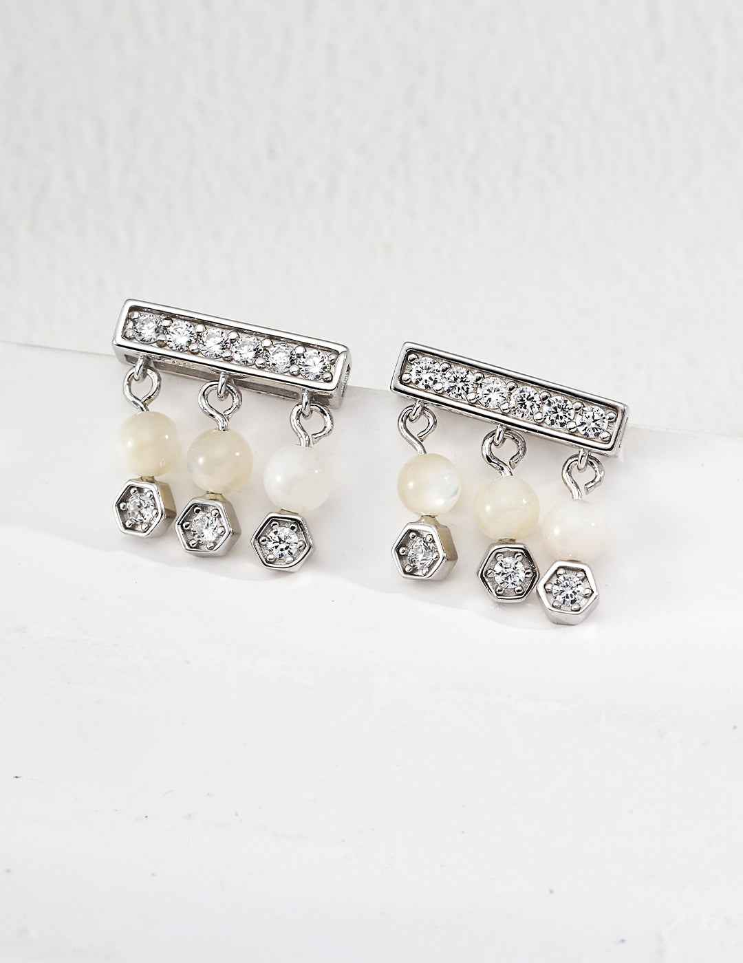 925 sterling silver drop earrings in silver