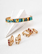 925 sterling silver hoop earrings worn on model