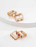 925 sterling silver hoop earrings, front view