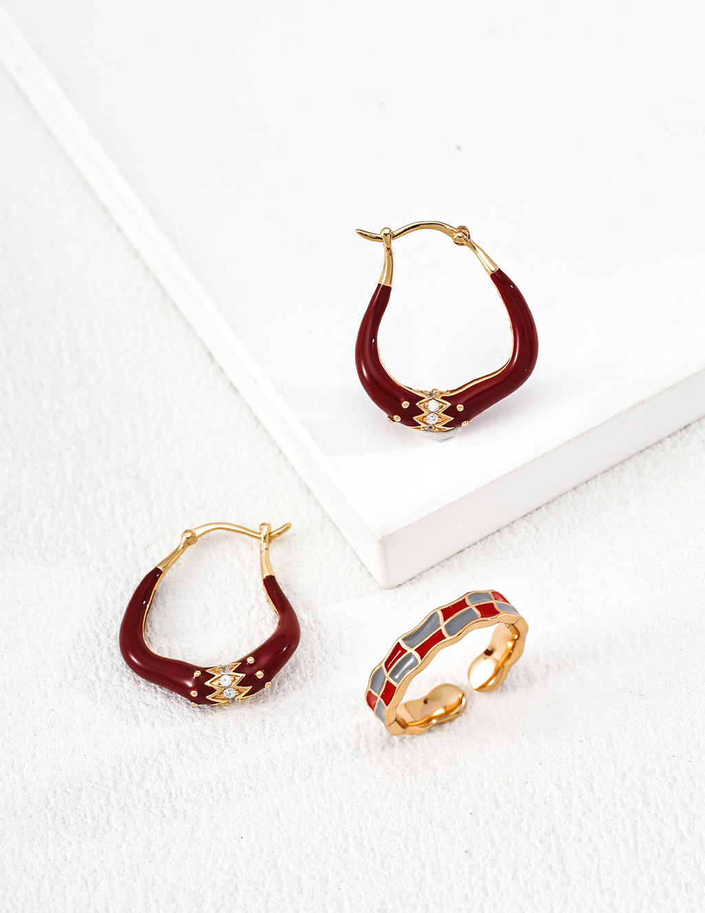 925 sterling silver hoop earrings, side view
