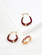 925 sterling silver hoop earrings, side view