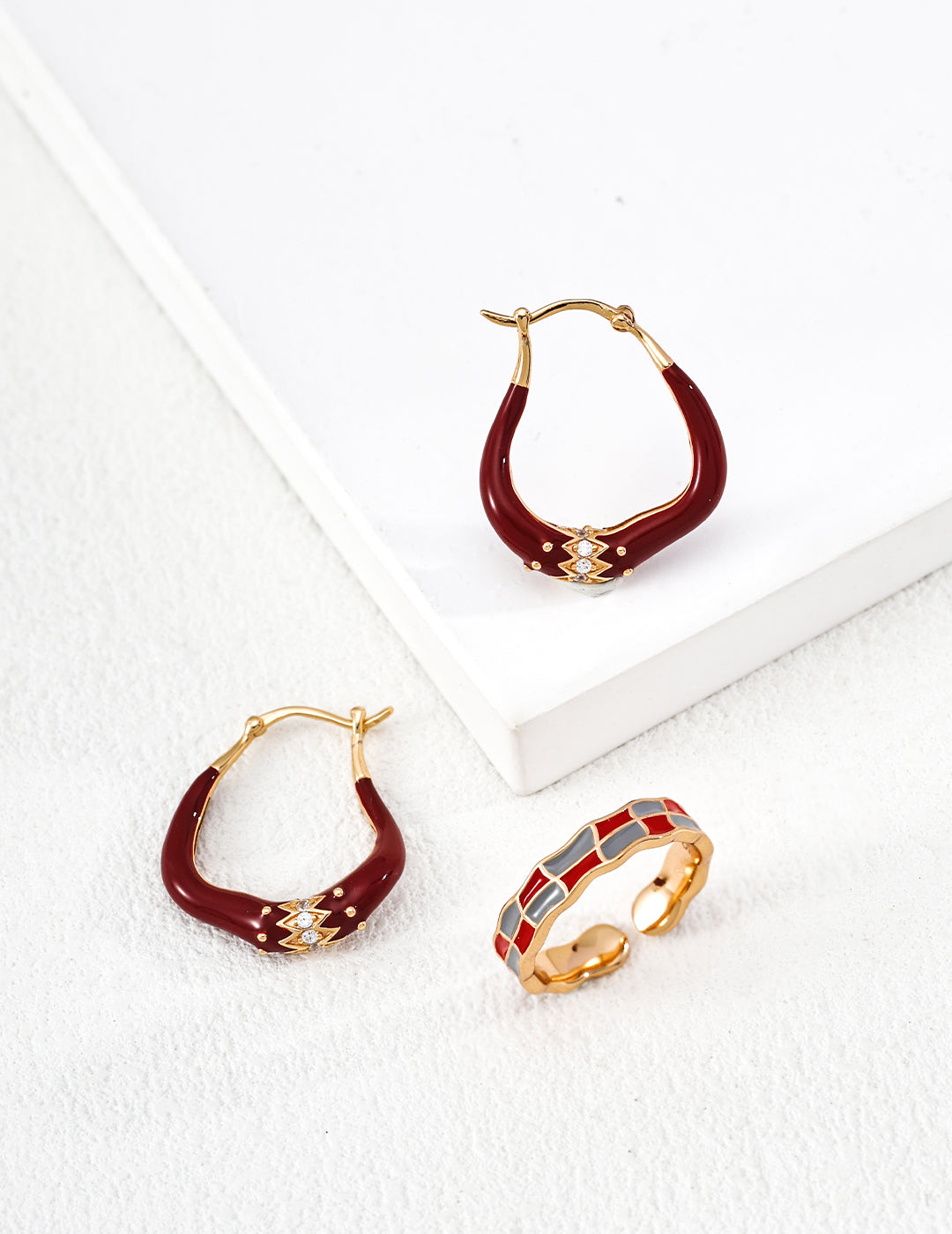 925 sterling silver hoop earrings, side view