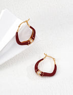 925 sterling silver hoop earrings worn on model