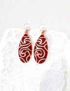 925 sterling silver drop earrings, front view