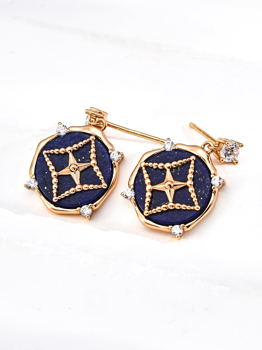 925 sterling silver stud earrings worn on model