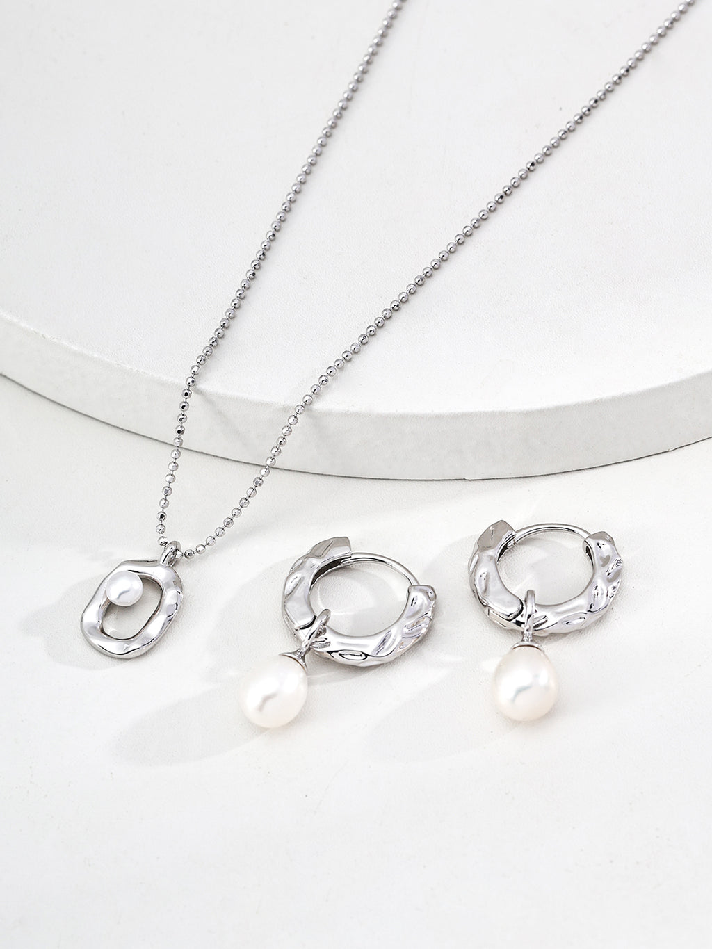 Close-up of 925 sterling silver pendant necklace
