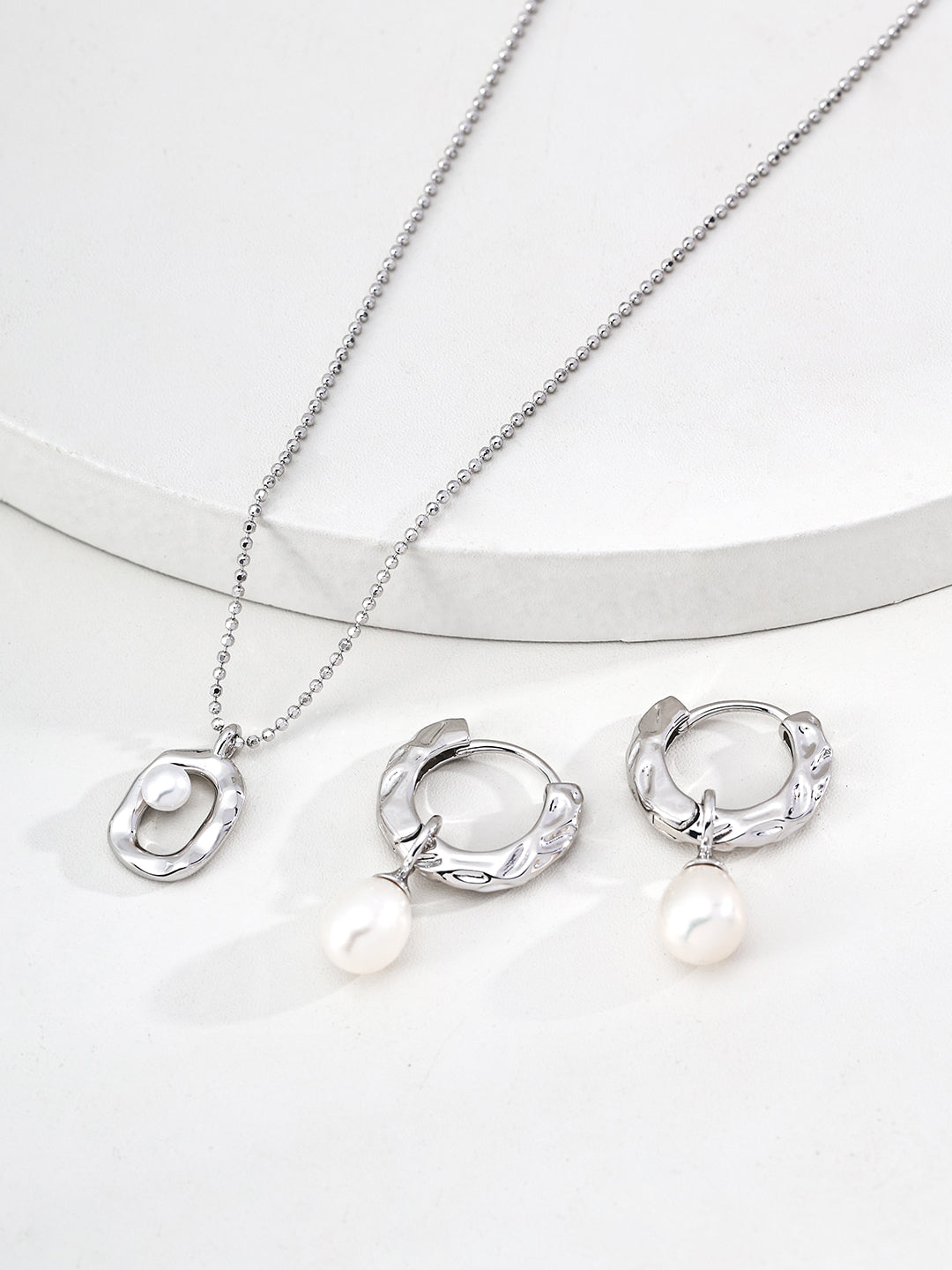 Close-up of 925 sterling silver pendant necklace