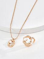 925 sterling silver pendant necklace, side view