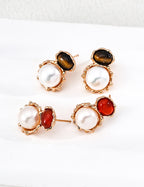 925 sterling silver drop earrings, front view