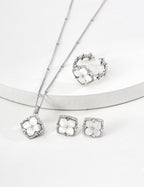 Close-up of 925 sterling silver stud earrings