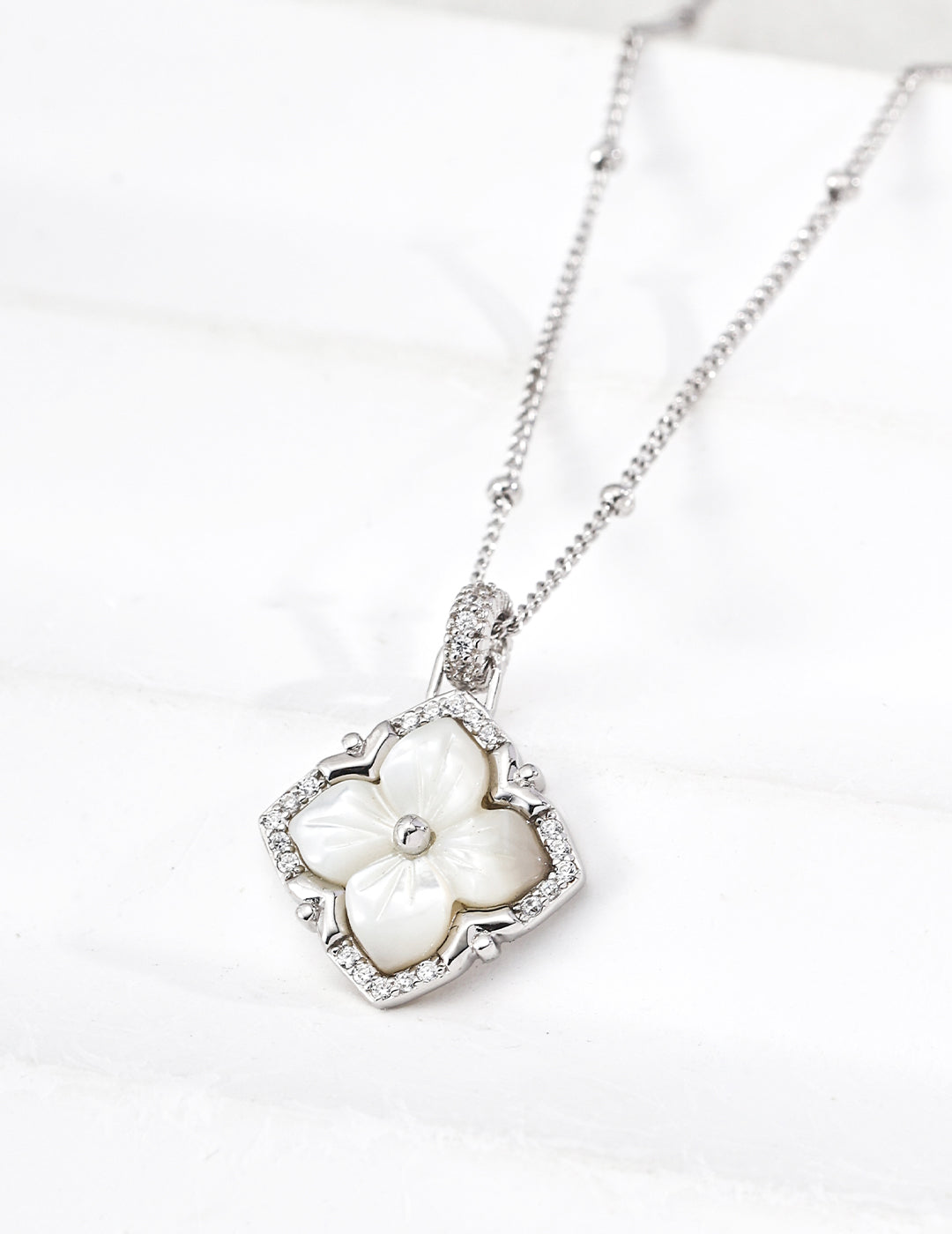 925 sterling silver ring in necklace / silver
