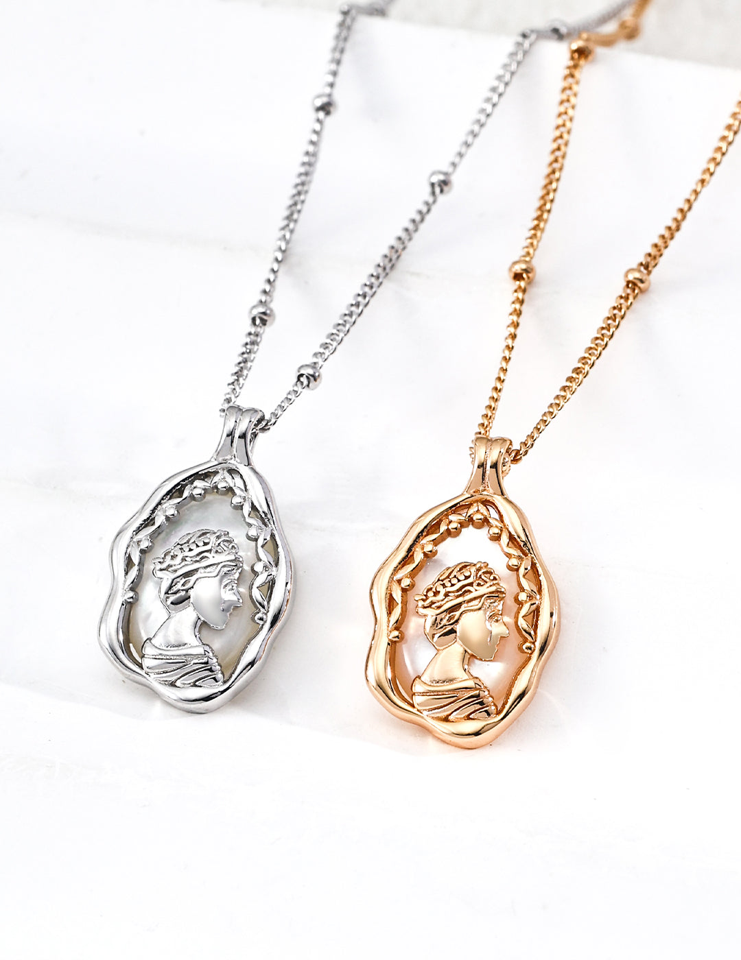925 sterling silver pendant necklace, front view