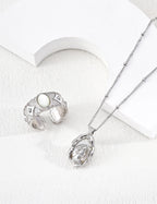 Close-up of 925 sterling silver pendant necklace