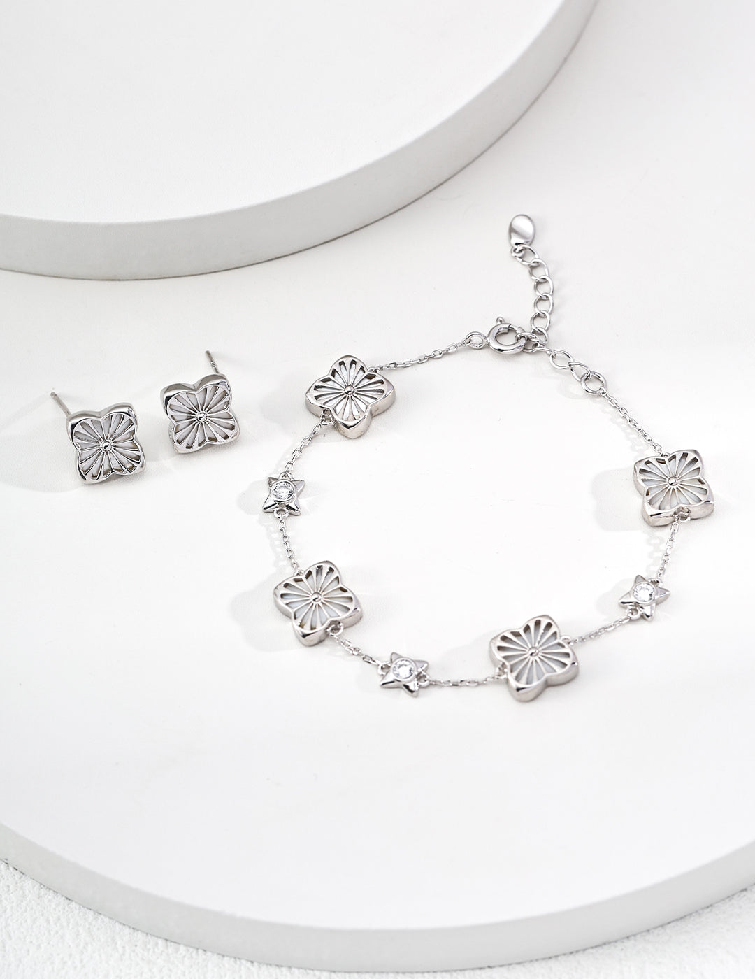 925 sterling silver bracelet worn on model