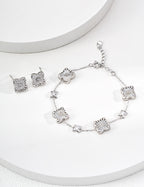 925 sterling silver stud earrings worn on model