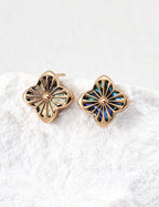 925 sterling silver stud earrings in vintage gold