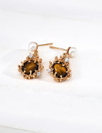 925 sterling silver stud earrings worn on model