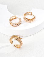 925 sterling silver hoop earrings worn on model