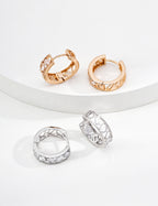 925 sterling silver hoop earrings, front view
