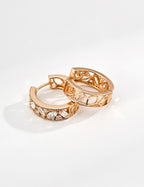 925 sterling silver hoop earrings in vintage gold