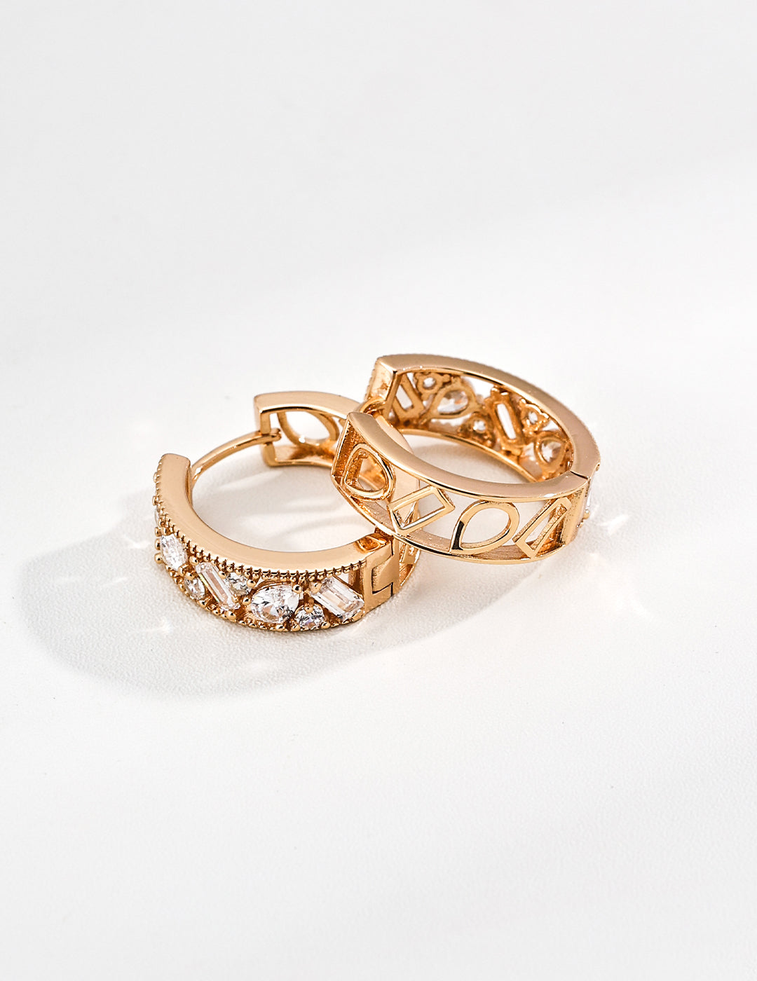 925 sterling silver hoop earrings in vintage gold
