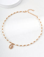 925 sterling silver pendant necklace in vintage gold