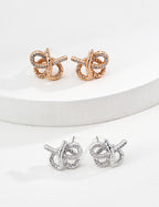 925 sterling silver stud earrings, front view