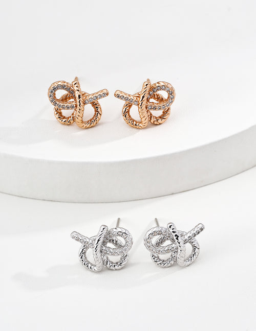 925 sterling silver stud earrings, front view