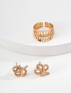925 sterling silver stud earrings worn on model
