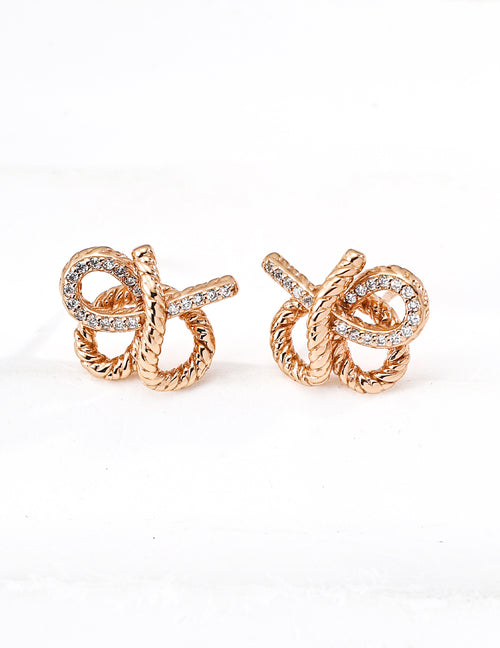 925 sterling silver stud earrings in vintage gold