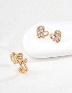 925 sterling silver stud earrings worn on model